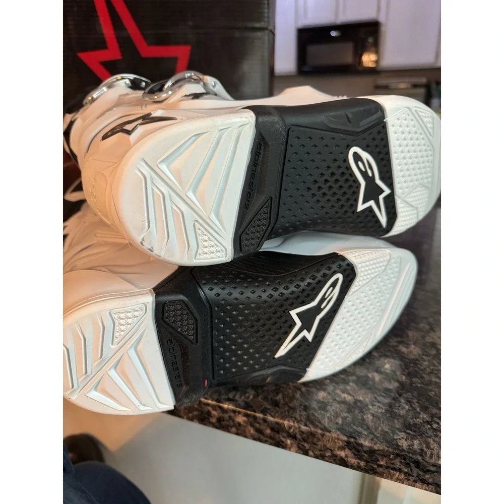 Alpinestars Tech 7 Motocross Boots Mens 11‎ White Black Dirt Bike Off-Road NEW